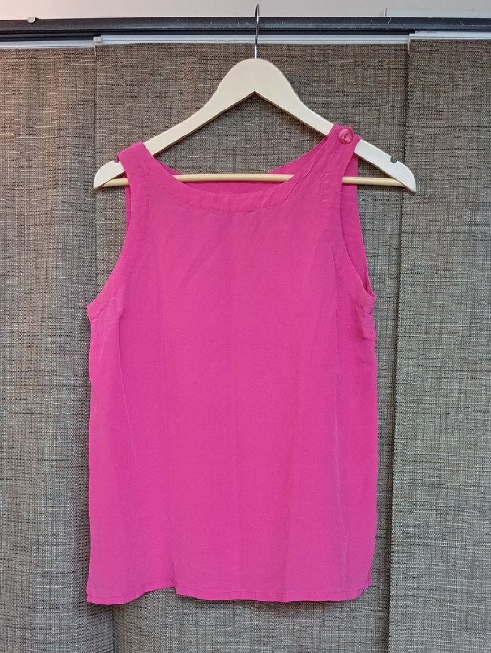 Hot Pink Silk Tank Top